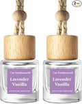C Classy Car Air Freshener Hanging 2 Pack, Lavender Vanilla Essential Oil Diffuser for C ar, Cute Air Freshener, Long-Lasting