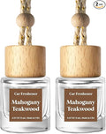 C Classy Car Air Freshener Hanging 2 Pack, Mahogany Teakwood Essential Oil Diffuser for Cars, product image