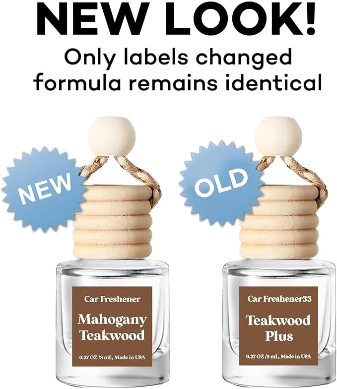 C Classy Car Air Freshener Hanging 2 Pack, Mahogany Teakwood Essential Oil Diffuser for Cars, alternate product view 8