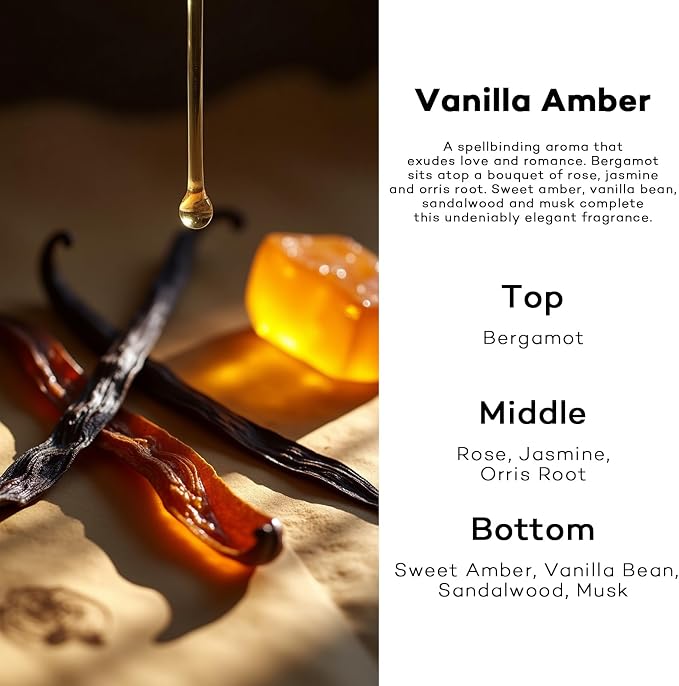 C Classy Car Air Freshener Hanging 2 Pack, Vanilla Amber Essential Oil Diffuser for Cars, Long-Lasting Fragrance, Cute Car