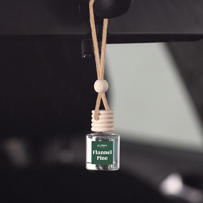 C&E Craft Co Hanging Car Air Freshener Diffuser 2 Pack, Long Lasting Fragrance Oil Car Freshener, Glass Bottle Auto Air