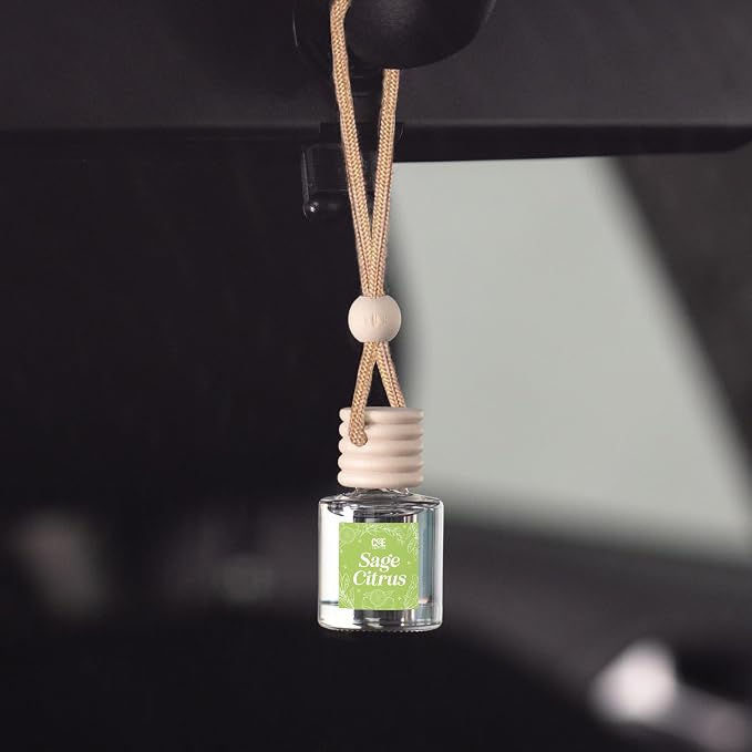 C&E Craft Co Hanging Car Air Freshener Diffuser 2 Pack, Long Lasting Fragrance Oil Car Freshener, Glass Bottle Auto Air