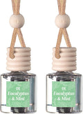 C&E Craft Co Hanging Car Air Freshener Diffuser 2 Pack, Long Lasting Fragrance Oil Car Freshener, Glass Bottle Auto Air