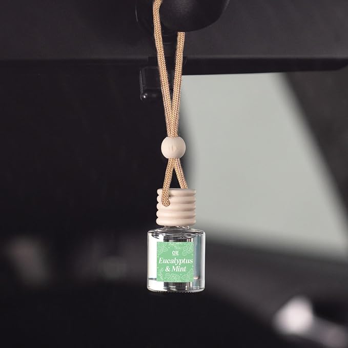 C&E Craft Co Hanging Car Air Freshener Diffuser 2 Pack, Long Lasting Fragrance Oil Car Freshener, Glass Bottle Auto Air