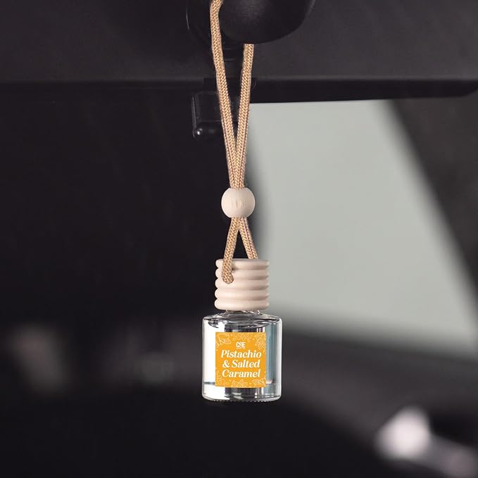 C&E Craft Co Hanging Car Air Freshener Diffuser 2 Pack, Long Lasting Fragrance Oil Car Freshener, Glass Bottle Auto Air