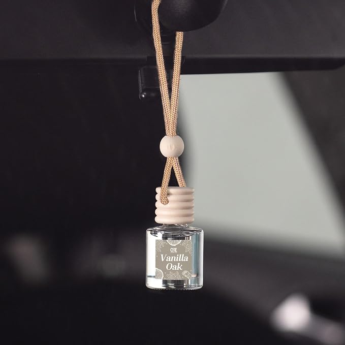 C&E Craft Co Hanging Car Air Freshener Diffuser 2 Pack, Long Lasting Fragrance Oil Car Freshener, Glass Bottle Auto Air