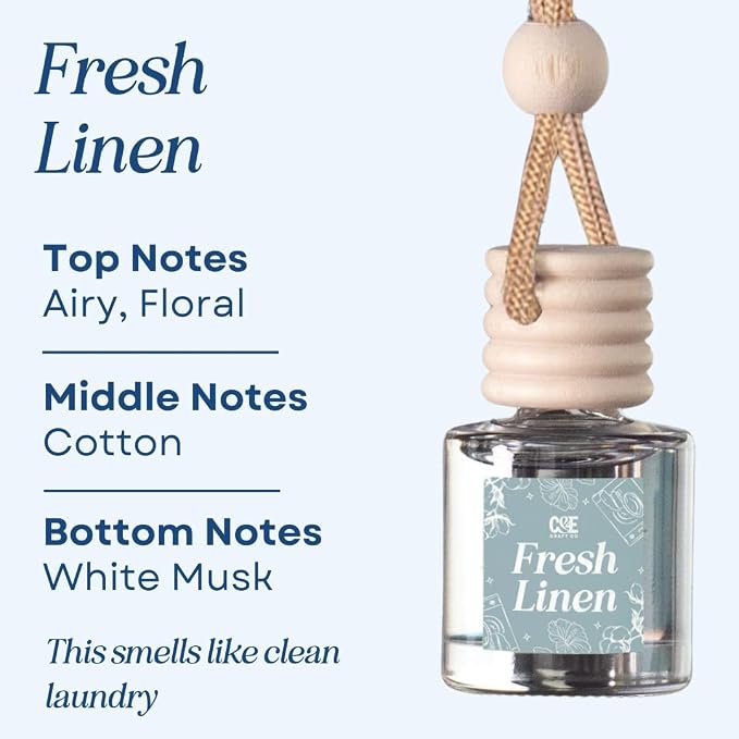 C&E Craft Co Hanging Car Air Freshener Diffuser 2 Pack, Long Lasting Fragrance Oil Car Freshener, Glass Bottle Auto Air