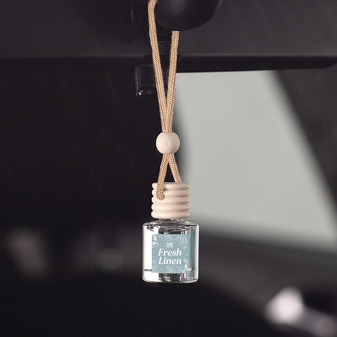 C&E Craft Co Hanging Car Air Freshener Diffuser 2 Pack, Long Lasting Fragrance Oil Car Freshener, Glass Bottle Auto Air