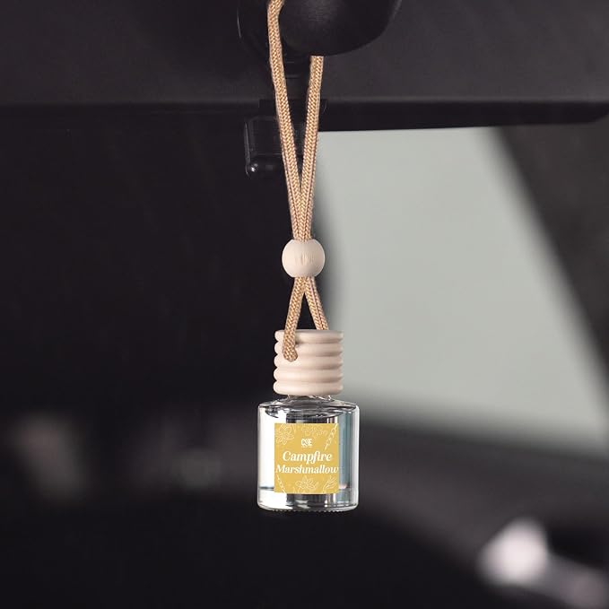 C&E Craft Co Hanging Car Air Freshener Diffuser 2 Pack, Long Lasting Fragrance Oil Car Freshener, Glass Bottle Auto Air