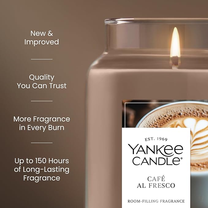Café Al Fresco, Scented Candle, 22oz Large Jar with up to 150 Hour Burn Time, Giftable, alternate product view 3