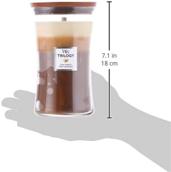 Café Sweets Trilogy Holiday Candle Gifts for Women and Men,21.5 oz Large Hourglass Trilogy Candle with Crackling Wick,(Pack