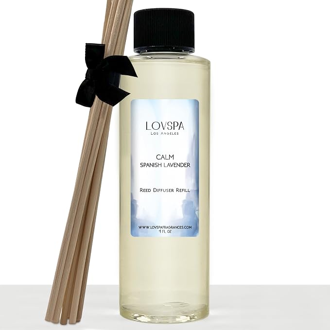 Calm Spanish Lavender Diffuser Oil - Luxury Essential Oils for Diffuser Refill & Air Freshener Room Spray, product image