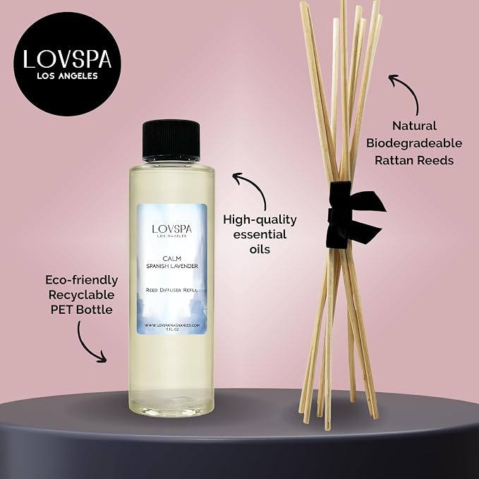 Calm Spanish Lavender Diffuser Oil - Luxury Essential Oils for Diffuser Refill & Air Freshener Room Spray, alternate product