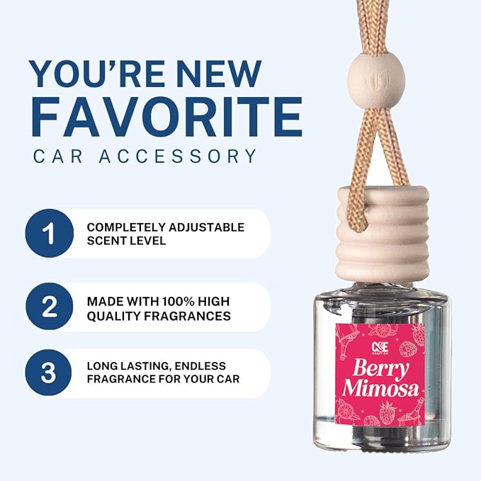 CANDECraftCo Car Air Hanging Fragrance Oil, Car Auto Freshener for Essential Oils, Scents Fragrance Aromatherapy Automobile