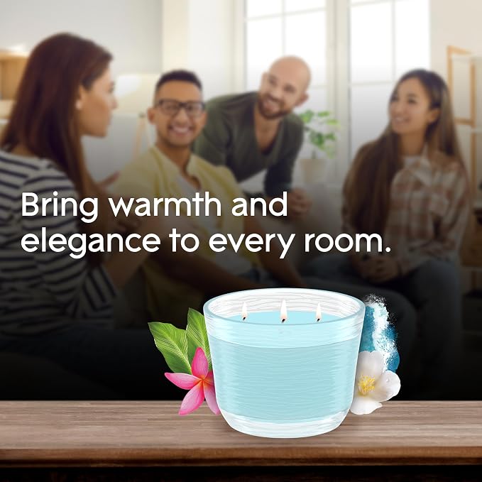 Candle Aqua Waves, Fragrance Candle Infused with Essential Oils, Air Freshener Candle, 3-Wick Candle, 6.8 Oz, alternate