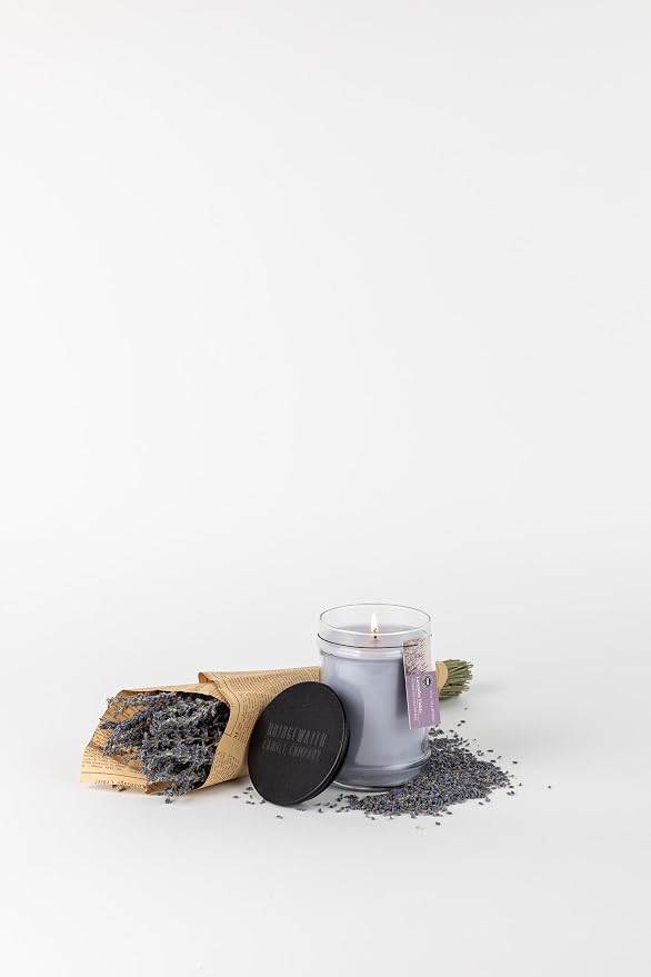 Candle Candle 18oz Large Soy Wax Blend Fragranced Jar Candle - Lavender Fields 18oz cotton Gray, alternate product view 7