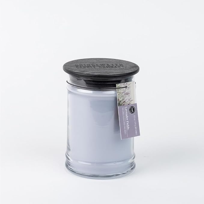Candle Candle 18oz Large Soy Wax Blend Fragranced Jar Candle - Lavender Fields 18oz cotton Gray, alternate product view 8