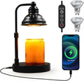 Candle Lamp, Candle Warmer Lamp with Timer (Black, USB Charger), product image