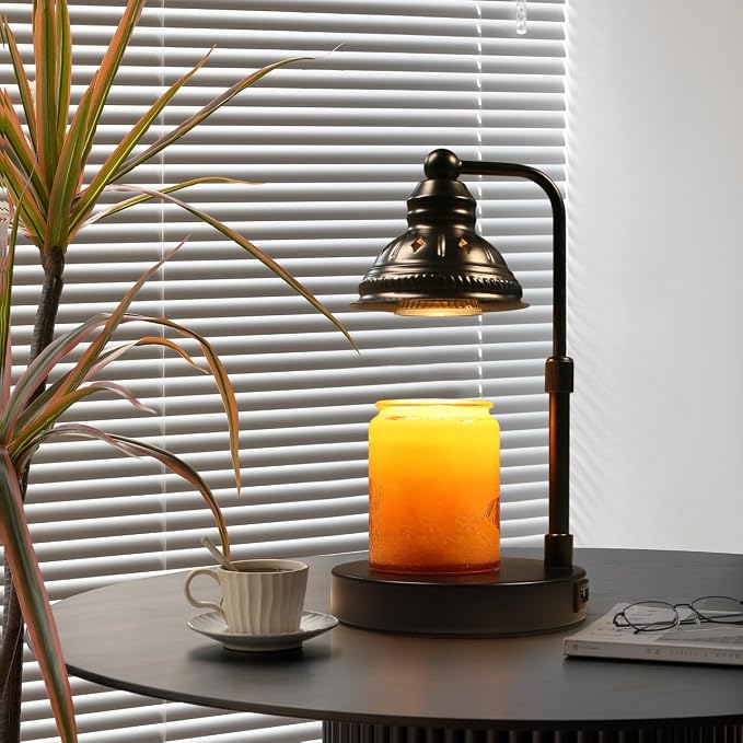 Candle Lamp, Candle Warmer Lamp with Timer (Black, USB Charger), alternate product view 9
