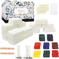 Candle Making Kit,Candle Making Supplies Include 2.12lb Soy Wax for Candle Making,Candle Wax Dyes,Candle Wicks Stickers and