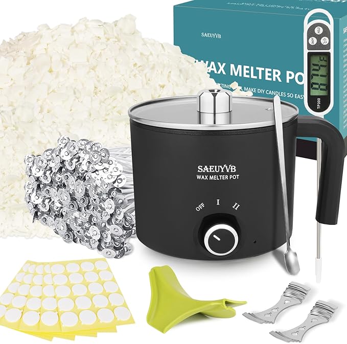 Candle Making Kit,Soy Wax for Candle Making,DIY Candle Making Supplies,Including 5lbs Natural Soy Wax Flakes,Wax