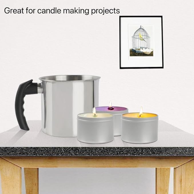 Candle Making Kit with Candle Wax Melter 1300ML Melting Pot 304 Stainless Steel Candle Pouring Pot for Melting, alternate