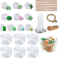 Candle Making Kits for Beginners, DIY Candle Making Supplies Include 10pcs Succulent Silicone Molds, 50pcs Gift