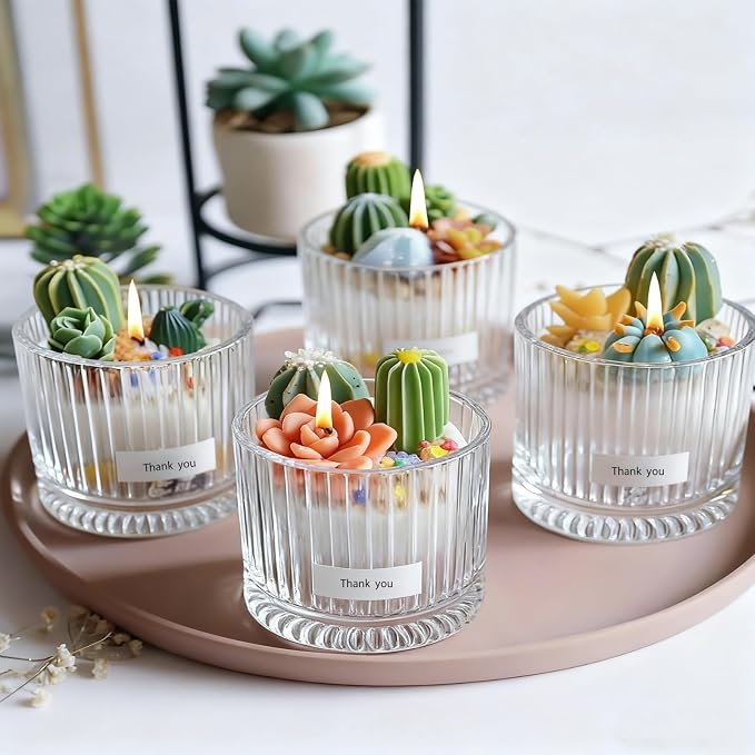 Candle Making Kits for Beginners, DIY Candle Making Supplies Include 10pcs Succulent Silicone Molds, 50pcs Gift, alternate