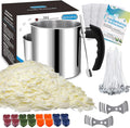 Candle Making Supplies, Complete Soy Candle Making Set Including Candle Make Pouring Pot, Candle Wicks, Wicks Sticker, 3-Hole