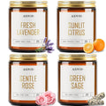 Candle Set - 4PC Scented Candles, 28 oz Soy Candles, Soy Candle for Home Scented, Lavender/Citrus/Rose/Sage, product image