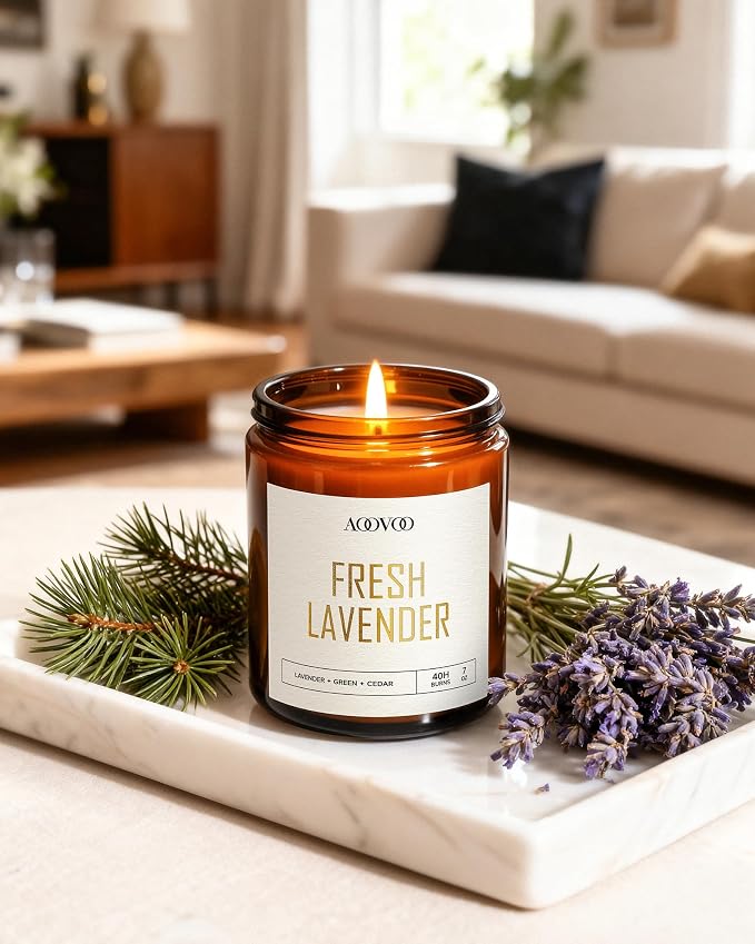 Candle Set - 4PC Scented Candles, 28 oz Soy Candles, Soy Candle for Home Scented, Lavender/Citrus/Rose/Sage, alternate