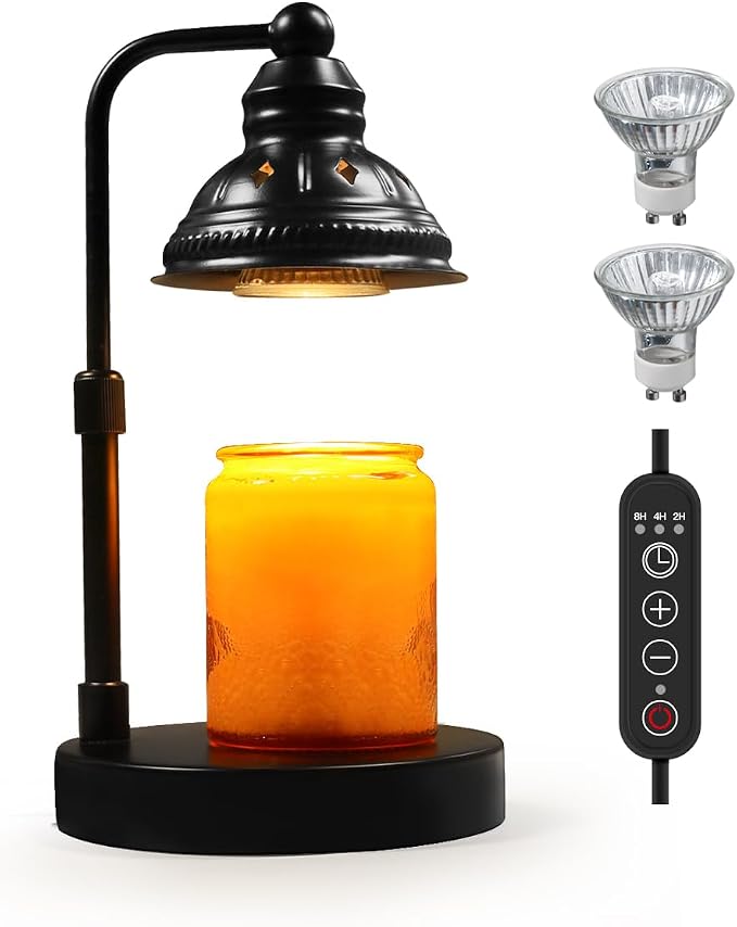 Candle Warmer, Candle Warmer Lamp with Timer, Candle Lamp with USB Charger, Gift for Mothers Day Valentines Day