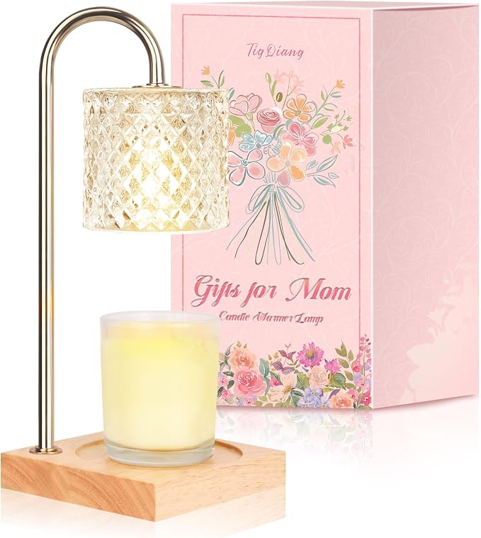 Candle Warmer Lamp, Candle Lamp Wax Warmer, Timer & Dimmer 7-Levels, Fits Cup Jar Candle, Top Melting, Crystal Heater Lamp
