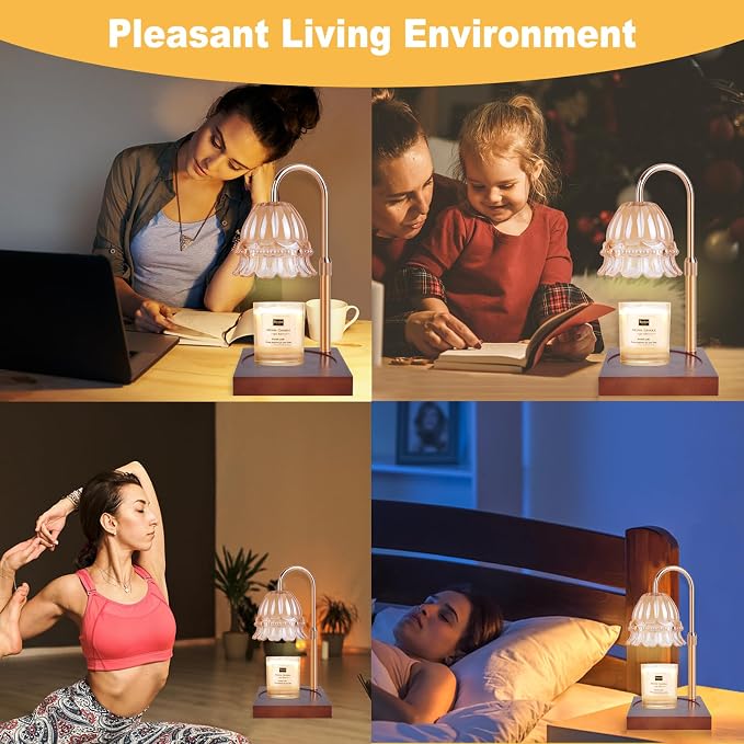 Candle Warmer Lamp, Candle Warmer Lamp Adjustable Height, Candle Warmer Light with Timer & Dimmer, alternate product view 5