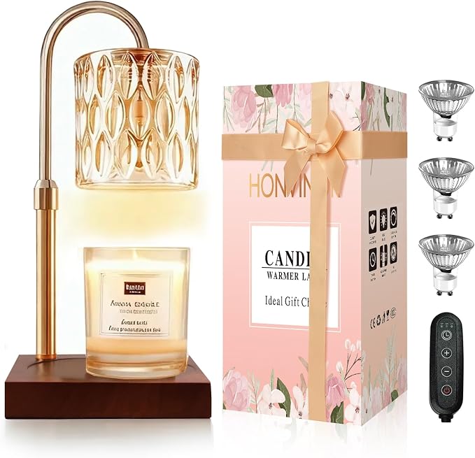 Candle Warmer Lamp, Candle Warmer Light with Timer & Dimmer, Candle Warmer Lamp Adjustable Height, product image