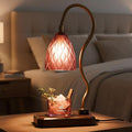 Candle Warmer Lamp + Crystal Warmer with Real Crystals, Dual Lighting (Top Candle Warmer + Crystal Glow), 2 Bulbs, Timer
