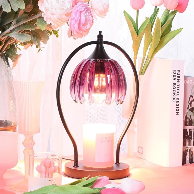 Candle Warmer Lamp, Dimmable Candle Warmer with Timer, Vintage Candles Wax Warmers for Jar Candles Birthday Gifts for Women
