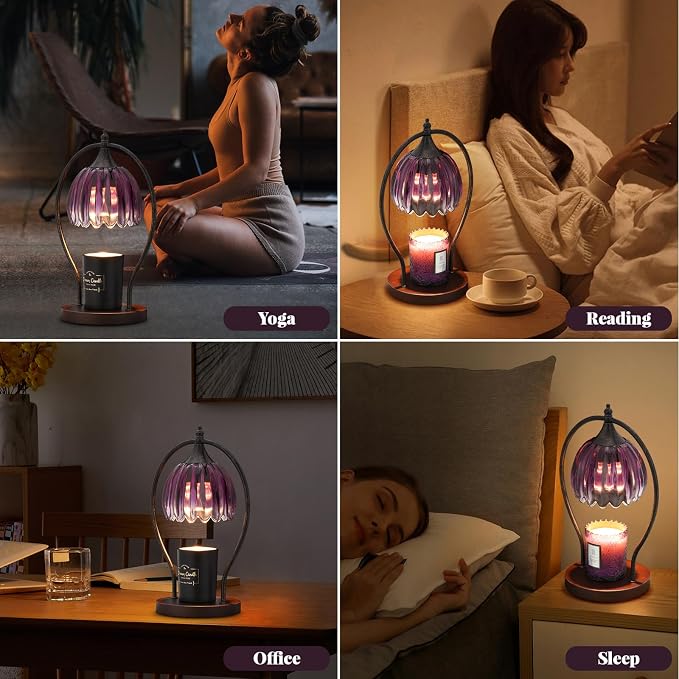 Candle Warmer Lamp, Dimmable Candle Warmer with Timer, Vintage Candles Wax Warmers for Jar Candles Birthday Gifts for Women