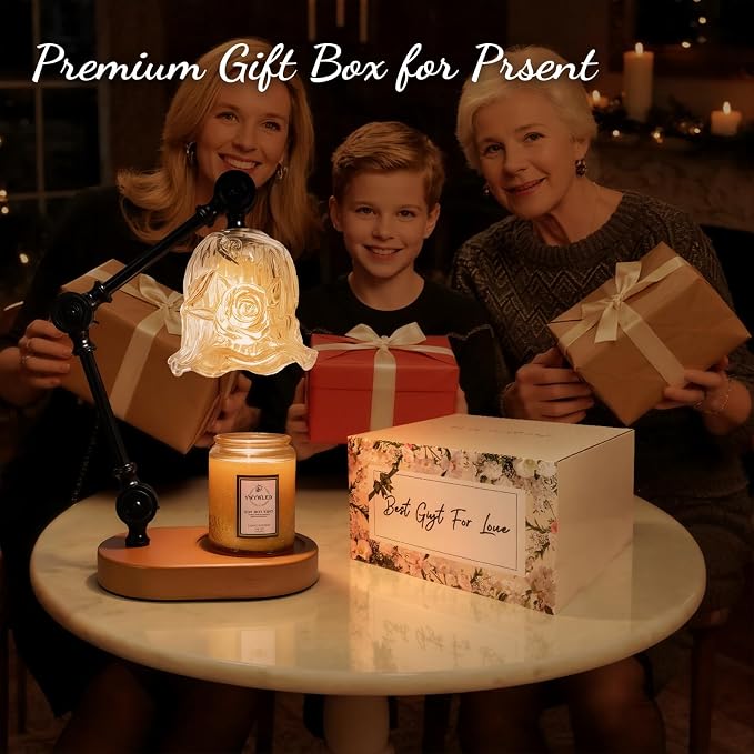 Candle Warmer Lamp, Dimmable Wax Melting Warmer with Adjustable Height, Bedroom Living Room Home Decor, Birthday Relaxation