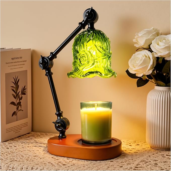 Candle Warmer Lamp, Dimmable Wax Melting Warmer with Adjustable Height, Bedroom Living Room Home Decor, Birthday Relaxation