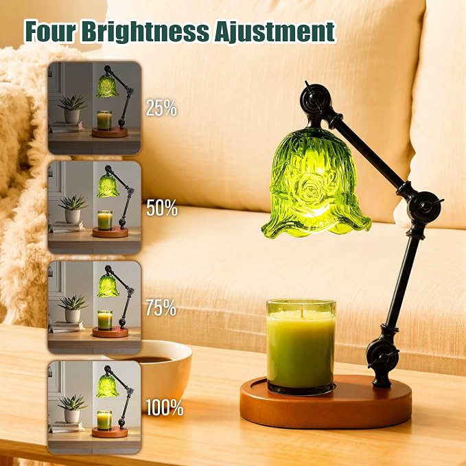 Candle Warmer Lamp, Dimmable Wax Melting Warmer with Adjustable Height, Bedroom Living Room Home Decor, Birthday Relaxation