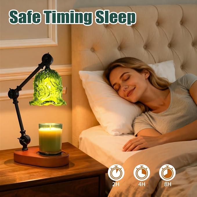 Candle Warmer Lamp, Dimmable Wax Melting Warmer with Adjustable Height, Bedroom Living Room Home Decor, Birthday Relaxation