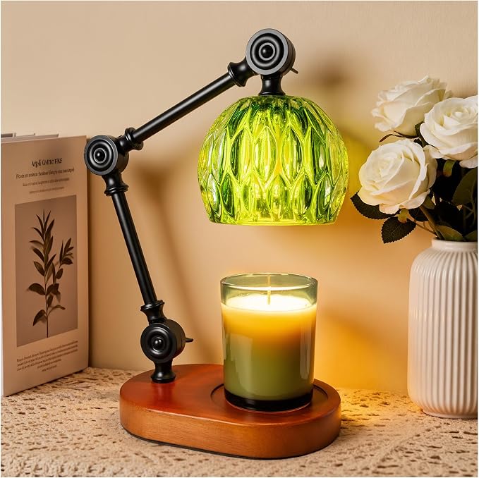 Candle Warmer Lamp, Dimmable Wax Melting Warmer with Adjustable Height, Bedroom Living Room Home Decor, Birthday Relaxation