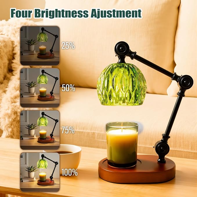Candle Warmer Lamp, Dimmable Wax Melting Warmer with Adjustable Height, Bedroom Living Room Home Decor, Birthday Relaxation