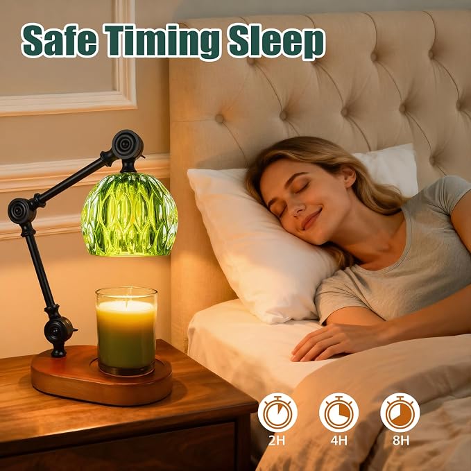 Candle Warmer Lamp, Dimmable Wax Melting Warmer with Adjustable Height, Bedroom Living Room Home Decor, Birthday Relaxation
