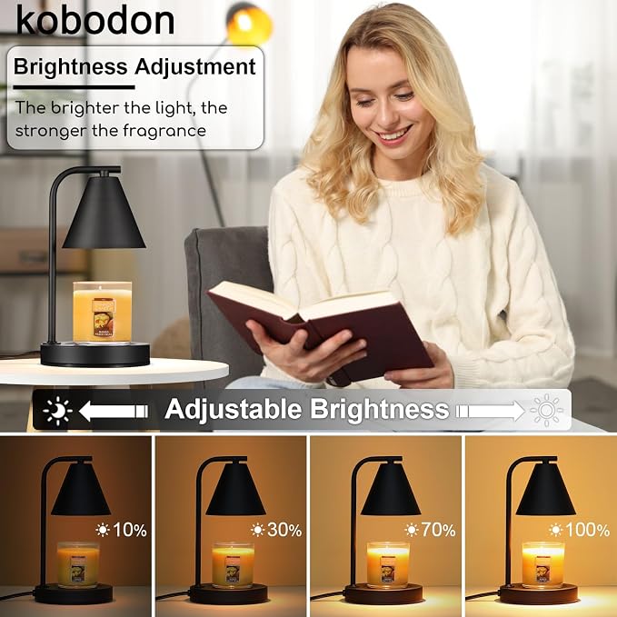 Candle Warmer Lamp, Electric Candle Lamp Warmer Gifts for Mom Women House Warming Gifts New Home Bedroom Decor Dimmable Wax