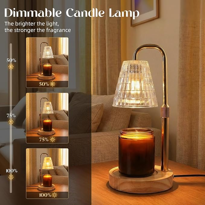 Candle Warmer Lamp Electric Timer,Candles Candle Wax Warmer for Jar Candles,Adjustable Candle lamp Birthday, alternate