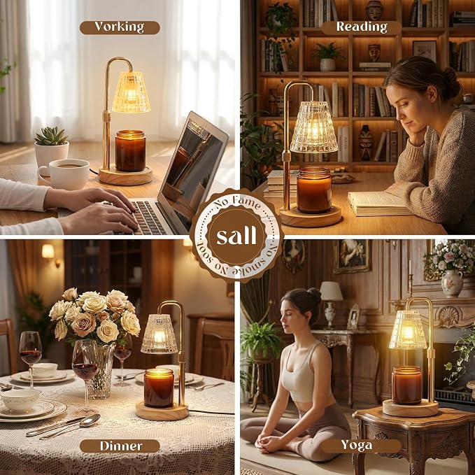 Candle Warmer Lamp Electric Timer,Candles Candle Wax Warmer for Jar Candles,Adjustable Candle lamp Birthday, alternate