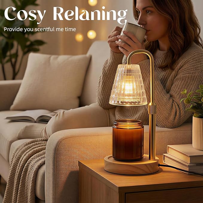 Candle Warmer Lamp Electric Timer,Candles Candle Wax Warmer for Jar Candles,Adjustable Candle lamp Birthday, alternate