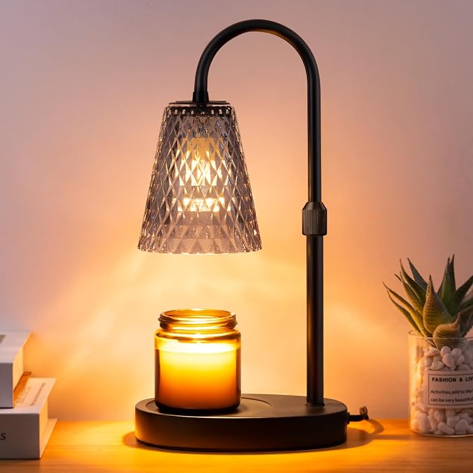 Candle Warmer Lamp Electric Timer - Candles Wax Warmers Glass Lamps for Jar Candles Burner No Flame Scented Melting, product